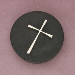 mexico sterling silver vintage large chunky cross pendant